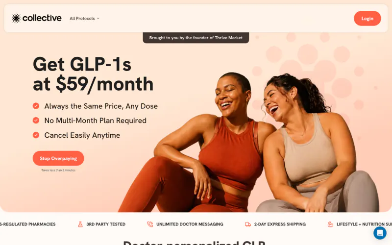 Collective home page screenshot