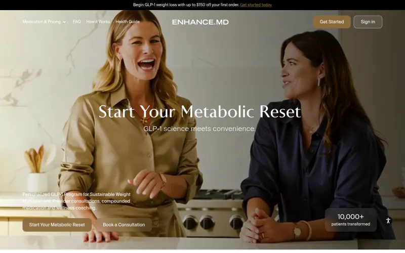 Enhance MD home page screenshot