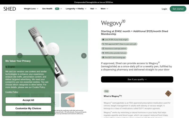 ShedRx website screenshot