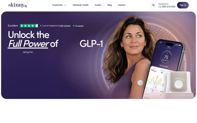 SkinnyRx website screenshot
