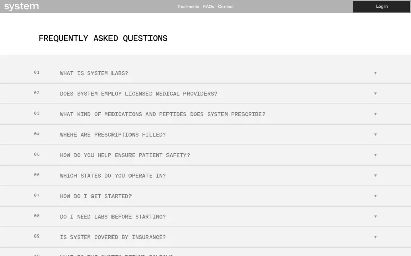 System Labs website screenshot